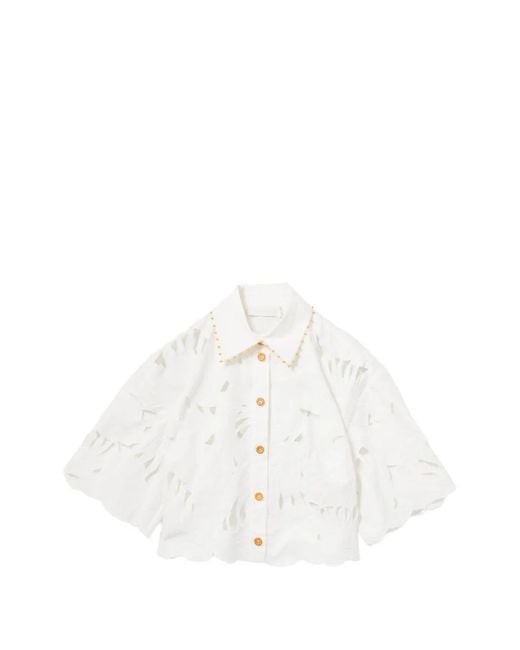 Zimmermann White Chemise Mahon