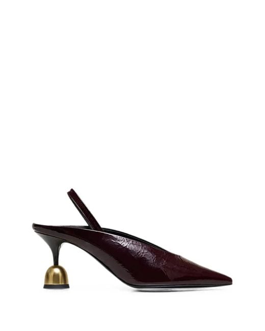 VANDA NOVAK Brown Lucy Slingback Pumps