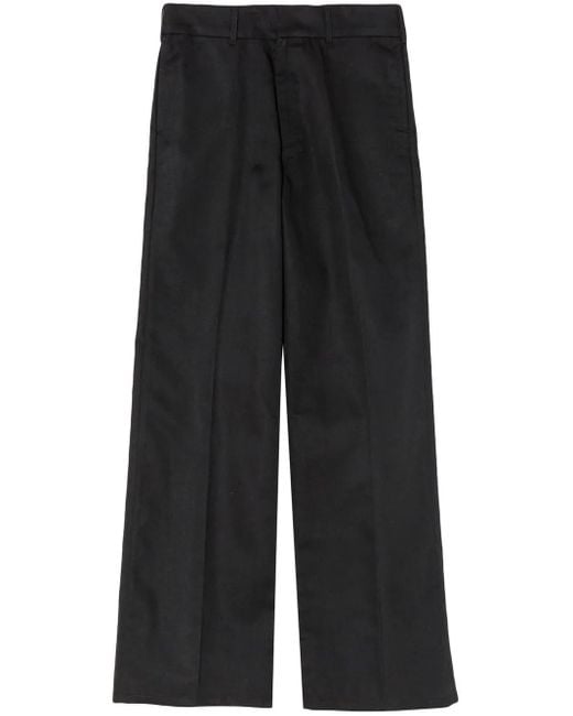 Re/done Black Wide Leg Low-Rise Trousers