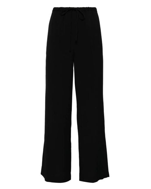 Totême Black Wide-Leg Trousers