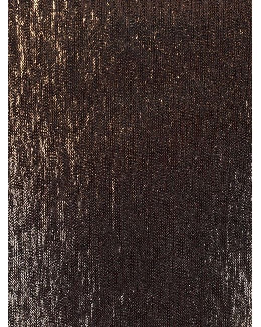 Vivienne Westwood Brown Draped Metallic-Effect Top