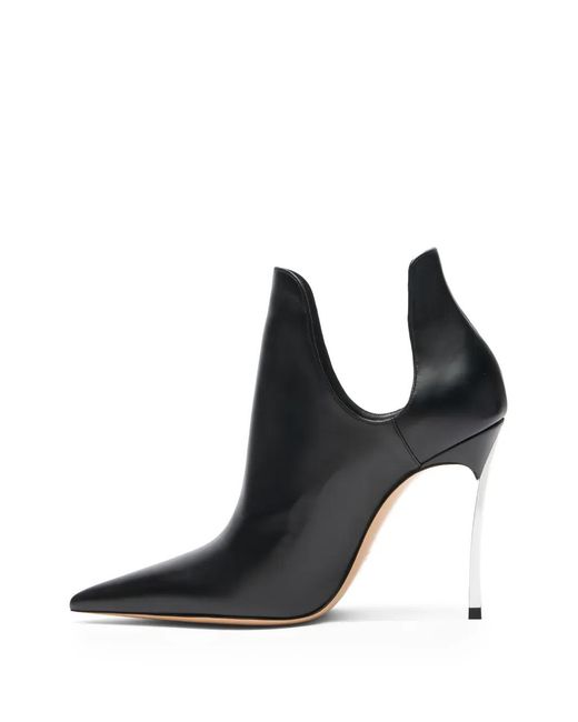 Casadei Black Pointed Toe Heel Boots