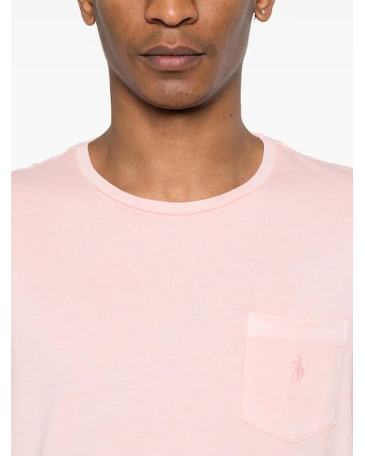Polo Ralph Lauren Pink Crewneck Logo T-Shirt for men
