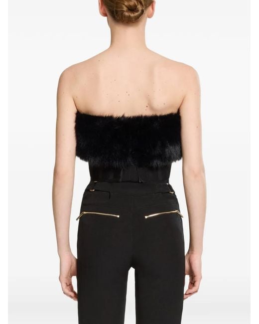 Elie Saab Black Corset Sans Manches En Dentelle
