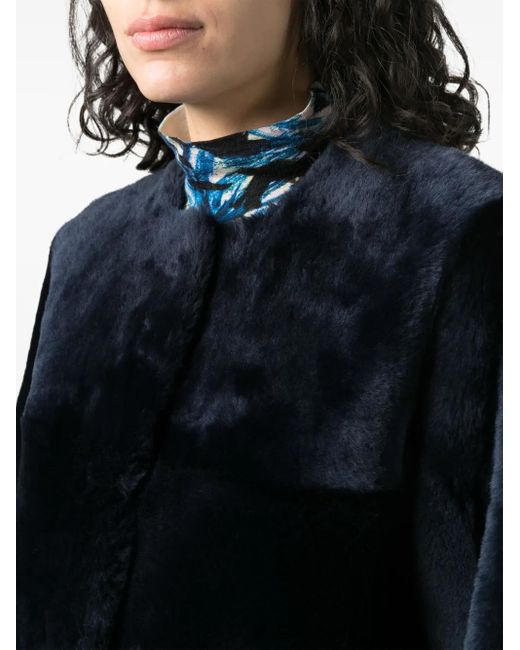 Liska Black Reversible Leather Shearling Coat