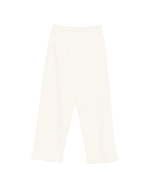 AMI White Drawstring Trousers