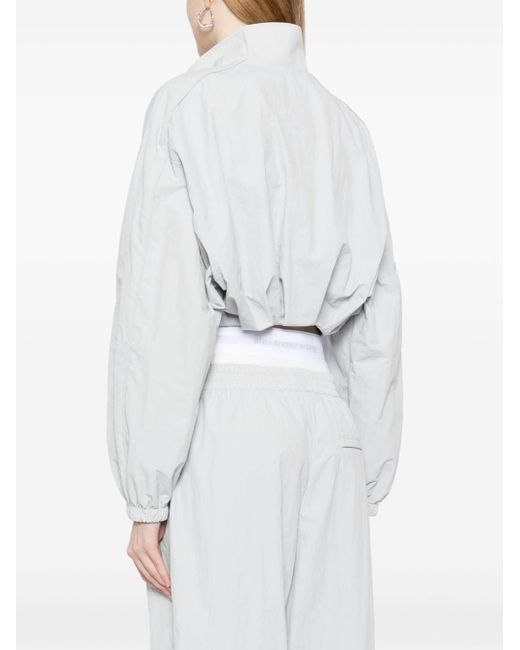 Alexander Wang White Cropped-Sportjacke im Layering-Look