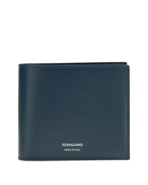Ferragamo Blue Leather Wallet for men