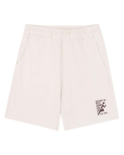 Sporty & Rich Pink Olympic Gym Cotton Track Shorts