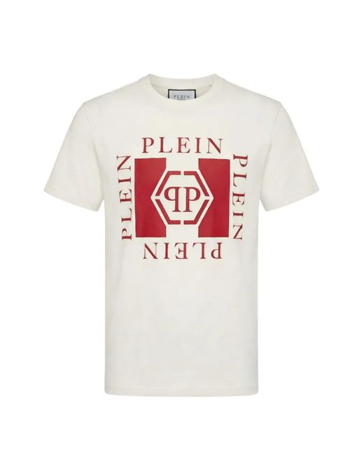 Philipp Plein White Jersey T-Shirt Plein Pp for men