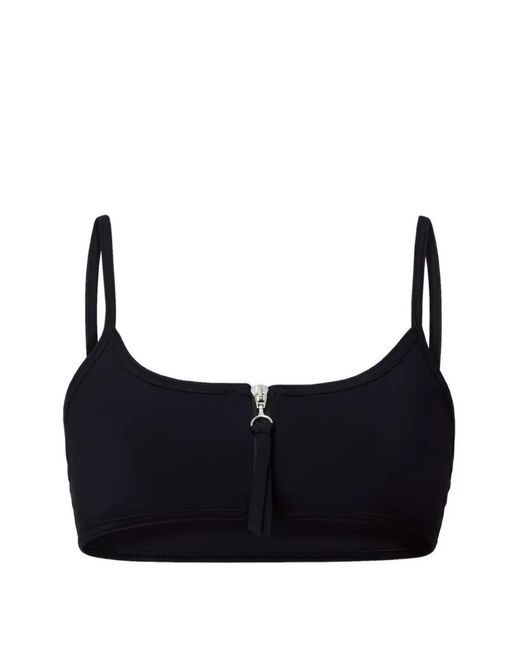 Loulou de Saison Black Haut De Bikini Olga À Encolure Carrée