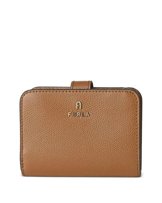 Furla Brown Camelia Logo-Plaque Wallet