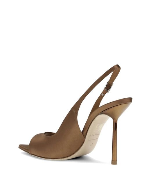 Le Silla White Slingback Heeled Sandals