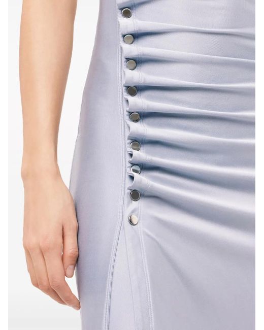Rabanne Purple Stud-Detailed Sleeveless Midi Dress