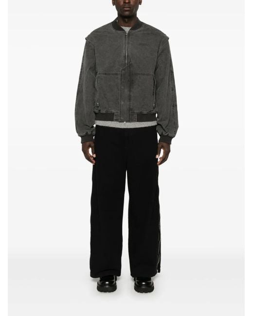 Represent Black Inset Sleeve Bomber Jacket for men