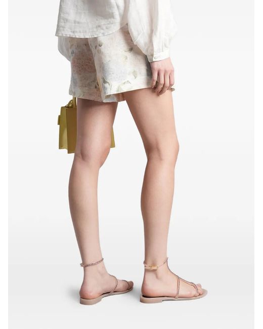 Mc2 Saint Barth White Amani Linen Shorts