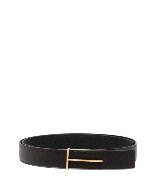 Tom Ford White Leather Reversible Belt for men