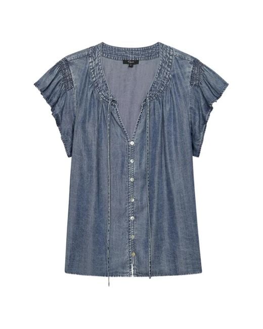 Rails Aviva Button-Up Overhemd in het Blue