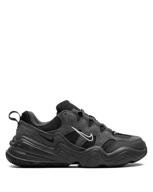 Nike Black Mesh Suede Lace-Up Sneakers