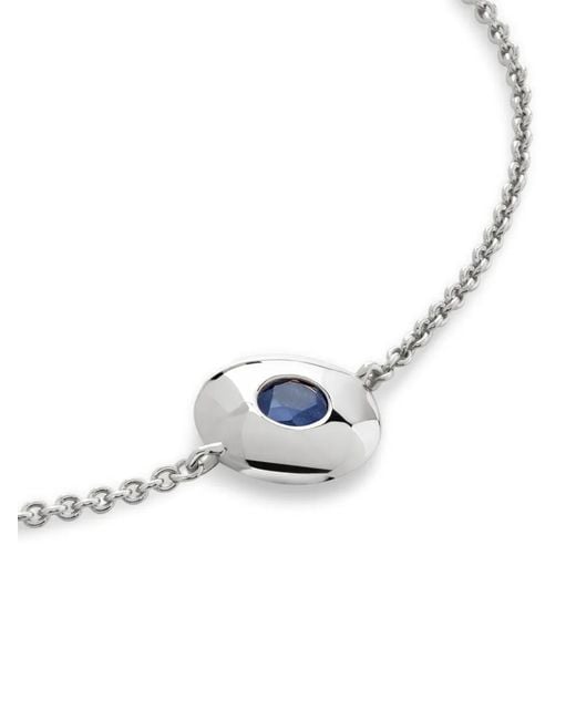 Monica Vinader White September Sapphire Birthstone Bracelet