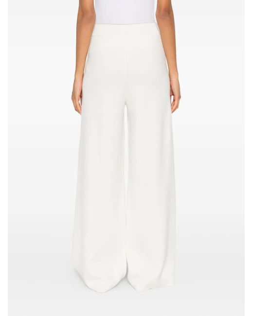 Eleventy White Ribbed Trousers