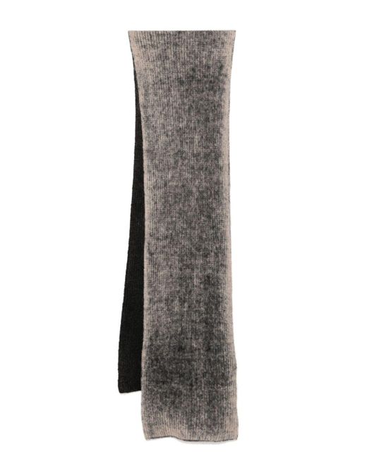 Paul Smith Gray Mohair Rib Scarf for men