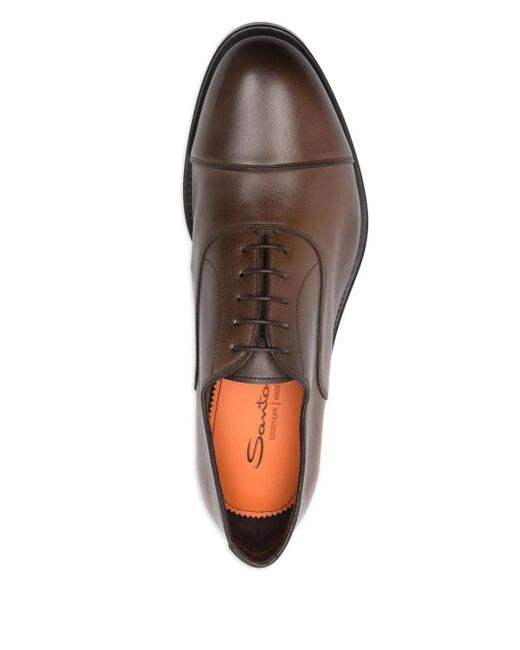 メンズ Santoni オックスフォード シューズ Brown