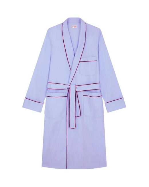 Fursac Purple Cotton Robe for men