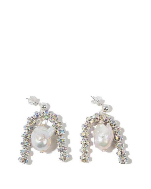 PEARL OCTOPUSS.Y White Pearl Embellished Earrings