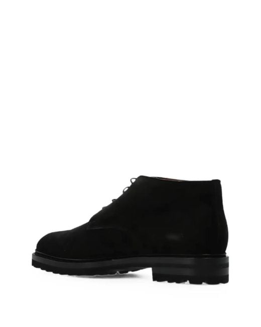 Kiton Black Suede Desert Boots for men