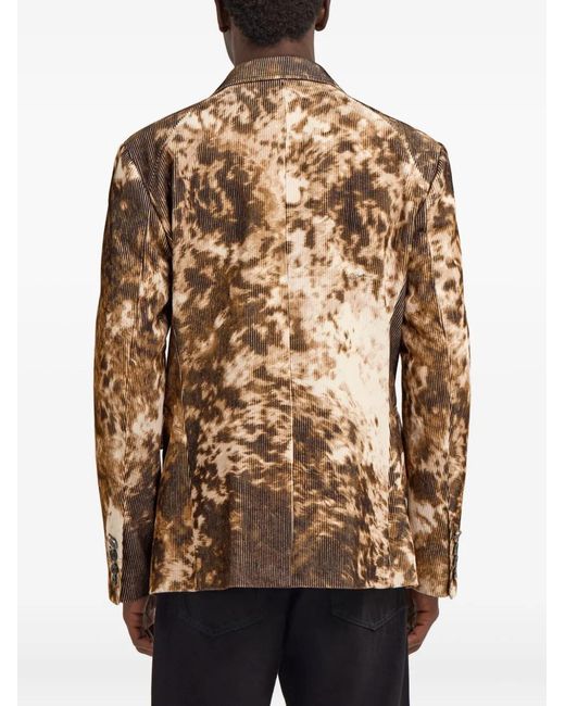 Roberto Cavalli Brown Appaloosa-Print Blazer for men