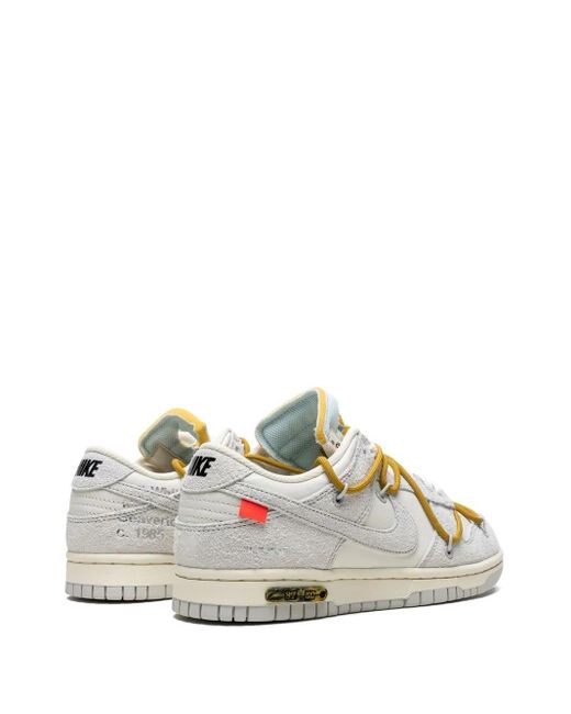 NIKE X OFF-WHITE White Dunk Low "Lot 37" Sneakers