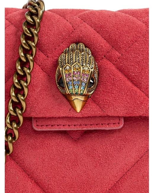 Kurt Geiger Red Mini Kensington Quilted Shoulder Bag