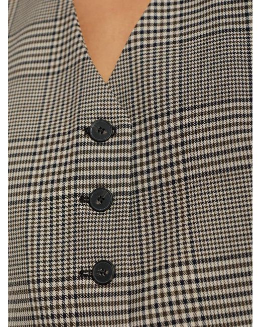 IRO Gray Kraig Check-Pattern Vest
