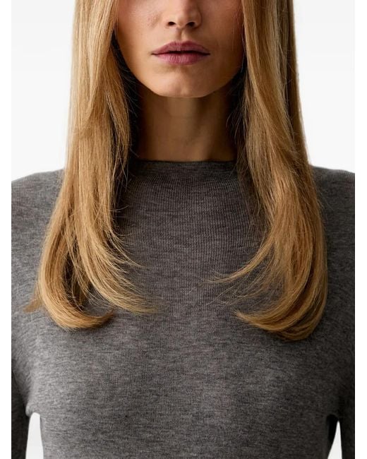 Gestuz Gray Gzasia High-Neck Sweater