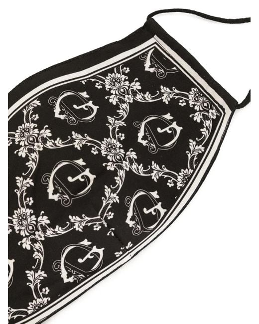 Dolce & Gabbana Black Brocade-Print Face Mask