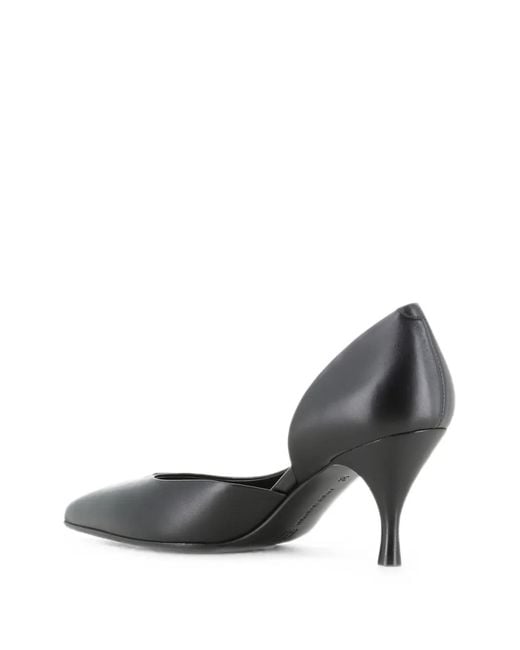 Sergio Levantesi Black D'Orsay Pointed-Toe Pumps