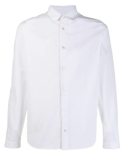 Saint Laurent White Peter Pan Collar Shirt for men