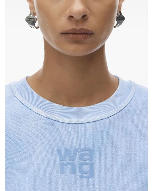 Felpa Essential di Alexander Wang in Blue