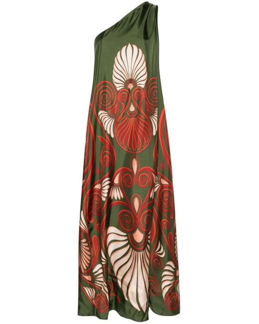 LaDoubleJ Green Roy Maxikleid Mit Grafischem Print