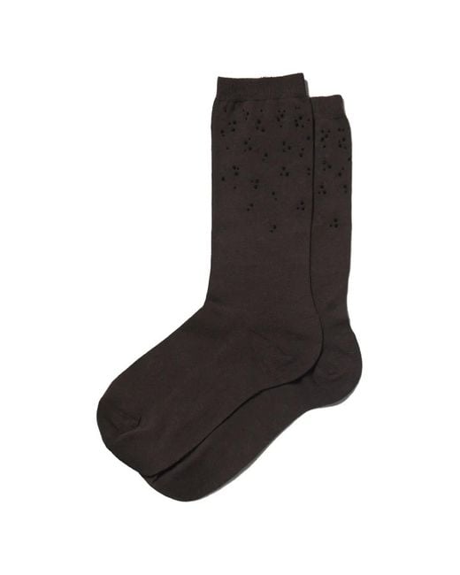Peserico Black Bead-Embellished Socks