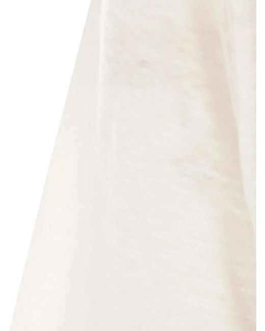 Lardini White Linen Polo Shirt for men