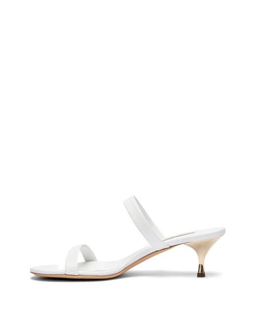 Casadei White Julia Heeled Sandals