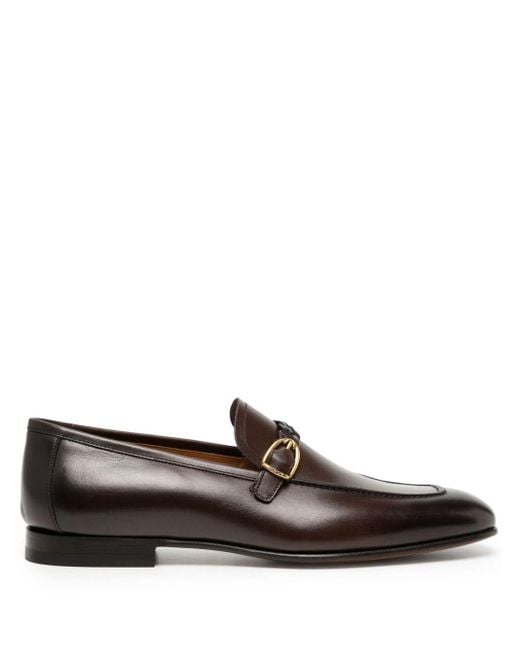 Tom Ford Brown Martin Woven-strap Leather Loafers for men