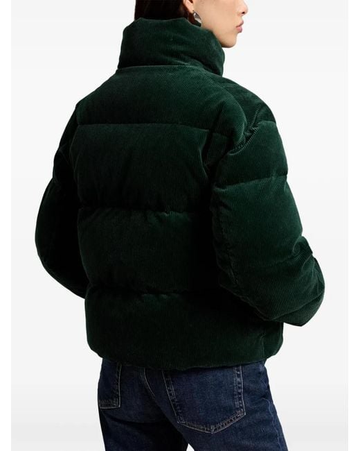 Polo Ralph Lauren Green Corduroy Puffer Coat