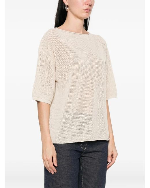 Antonelli Natural Short-Sleeve Sweater