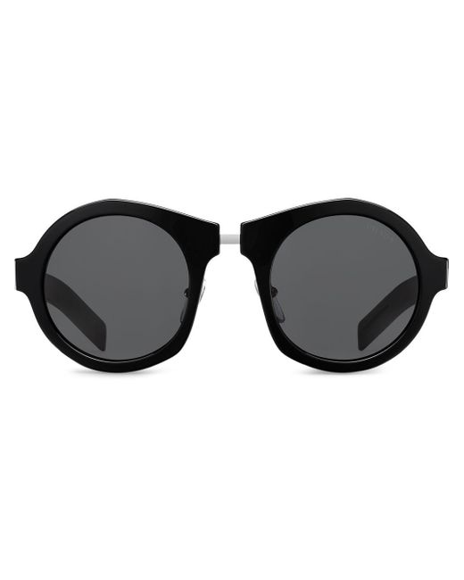 Prada Mirrored Lens Sunglasses in Black - Lyst