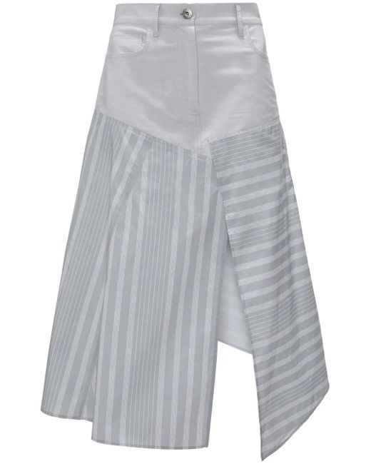 Falda asimétrica con dobladillo J.W. Anderson de color Gray