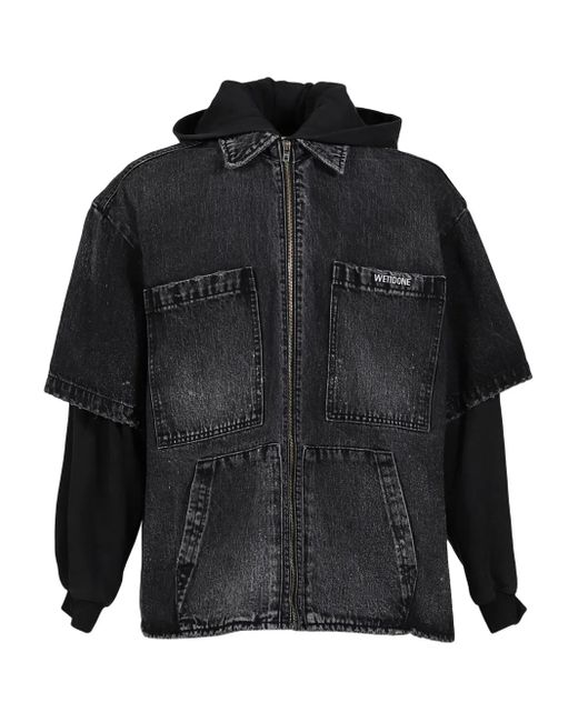 Giacca Denim A Doppio Strato di we11done in Black da Uomo