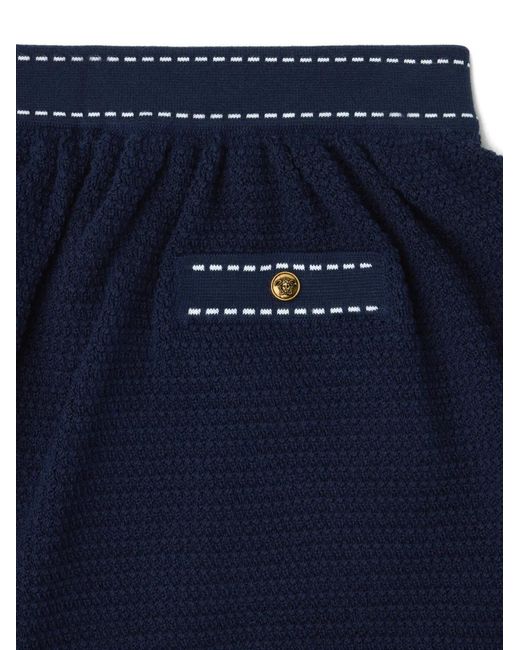 Versace Blue Cotton-Knit Shorts